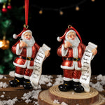 Personalized Santa Ornament - Resin Figurine With Name List, 10Cm