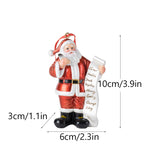 Personalized Santa Ornament - Resin Figurine With Name List, 10Cm