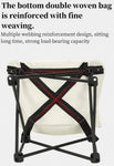 Black Outdoor Folding Camping Chair - Portable Lounge Chair, Lightweight Beach Chair