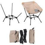 Black Portable Lightweight Folding Beach Chair - Compact Fishing