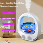 Black 3 In 1 Anti-Gravity Humidifier Aromatherapy Machine Blueto