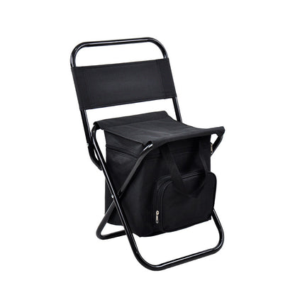 Green Portable 3-in-1 Folding Camping Chair with Storage Bag