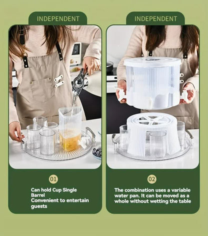 Only A Cold Water Bottle Large Capacity Rotating Beverage Dispenser