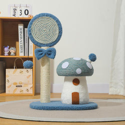 Blue Durable Mushroom Cat Scratching Post