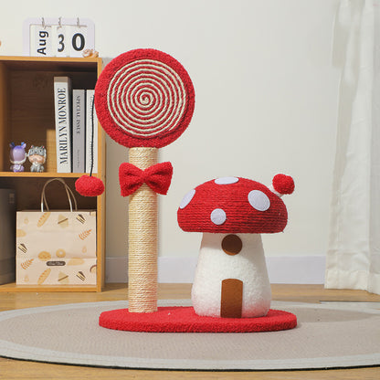 Blue Durable Mushroom Cat Scratching Post