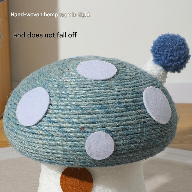 Green Durable Mushroom Cat Scratching Post