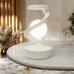 Black 360° Rotating Floating Night Light  Wireless Charging Table Lamp