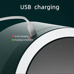 Green LED Vanity Makeup Organizer with Partition Storage and Touch-Control