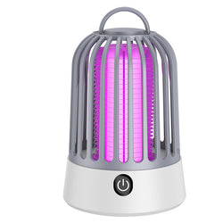 Gray Electric Mosquito Killer Lamp - USB Rechargeable
