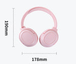 Pink Wireless Noise-Cancelling Headphones - Long Battery Life