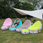 Stylish Inflatable Sofa Chair with Ottoman -Portable