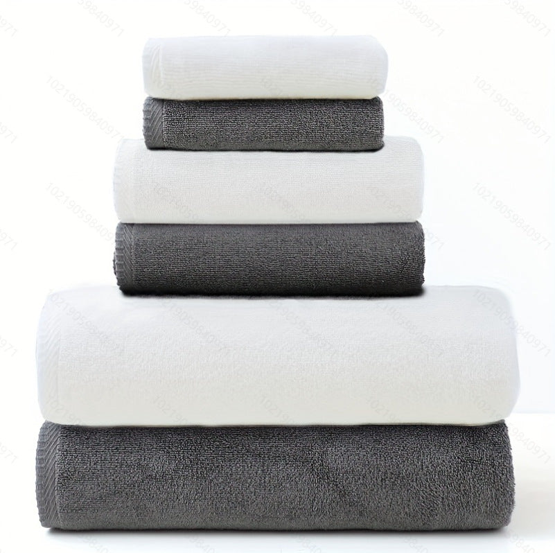 Premium Cotton Towel Set - Soft & Absorbent (6-Piece)