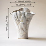 Elegant White Vintage Ceramic Vase - Decorative Home Accent