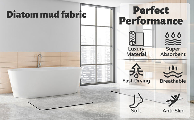 Quick-Dry Bath Rug - Non-Slip & Absorbent
