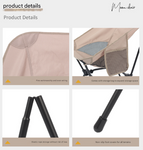 Khaki Lightweight Portable Camping Chair