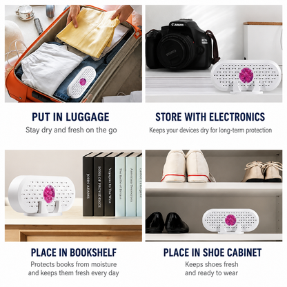 Mini Rechargeable Dehumidifier Wardrobe Closet | HomeAndLivi