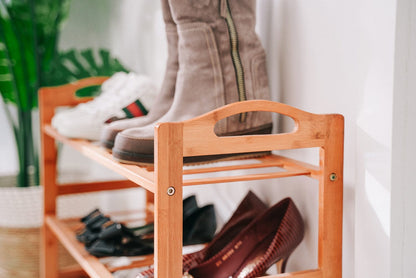 Shoe Rack 3 Tier Bamboo