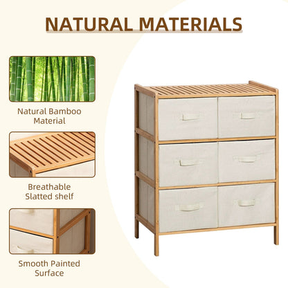 Bamboo Storage Chest Natural 78x66x35cm