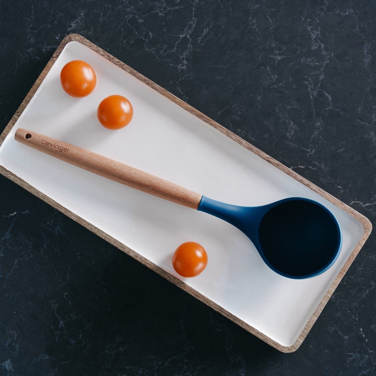 Navy Silicone Ladle 31x7cm