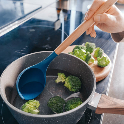 Navy Silicone Ladle 31x7cm