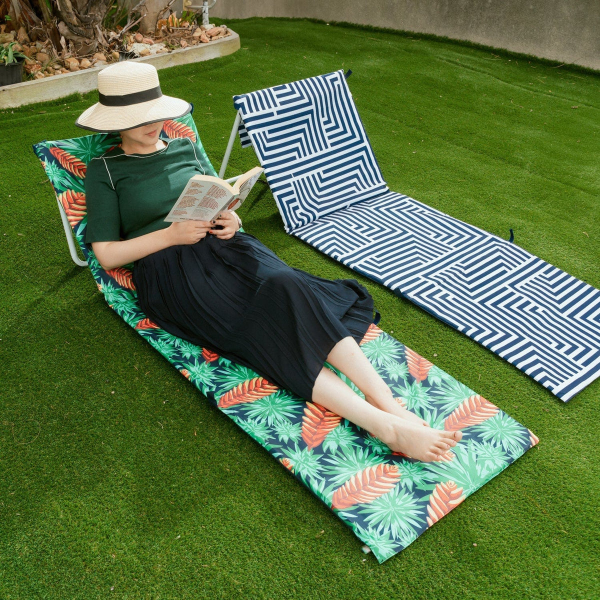Beach Lounger Fold Up 58x58x175cm
