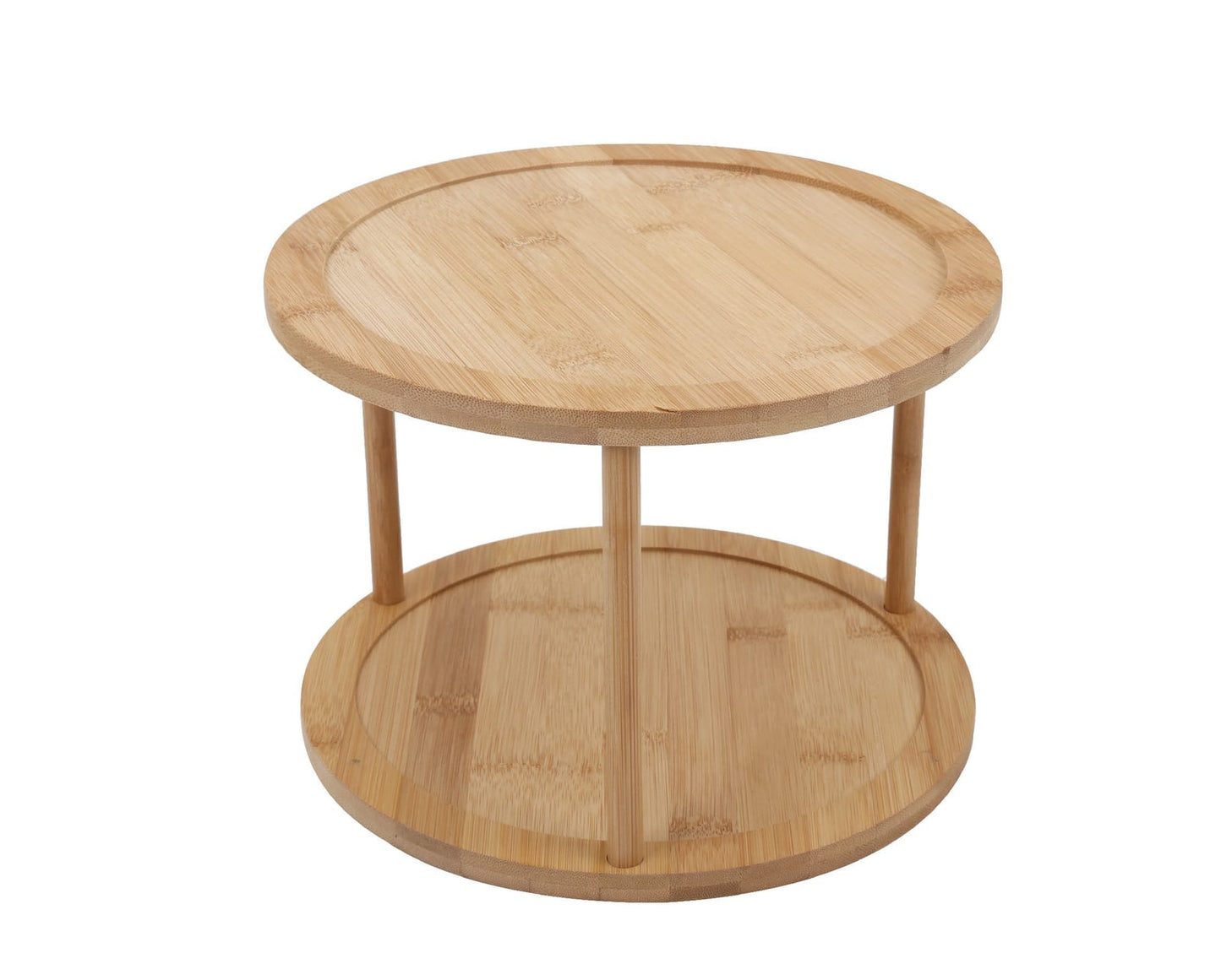 Bamboo Turntable 2 Tier 25x25x17cm
