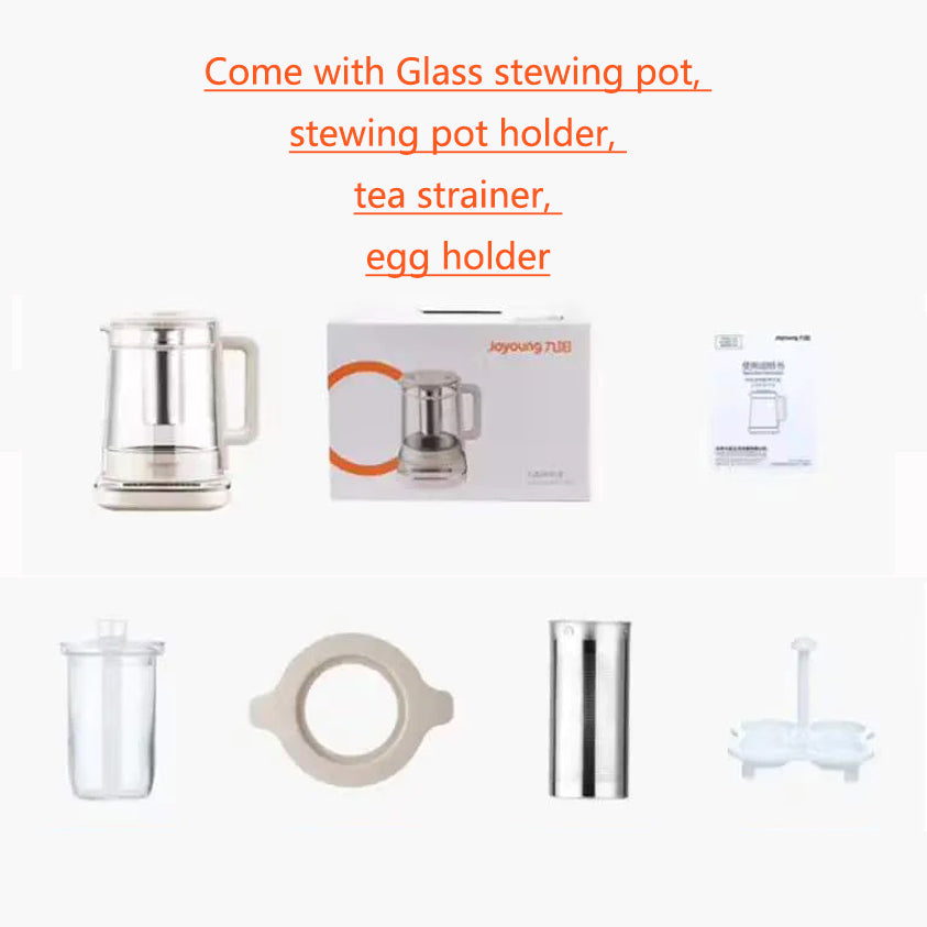 Joyoung Glass Kettle Set with Tea Basket - 1.5L