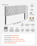 Headboard Full Size Headboard With Adjustable Height Comfortable