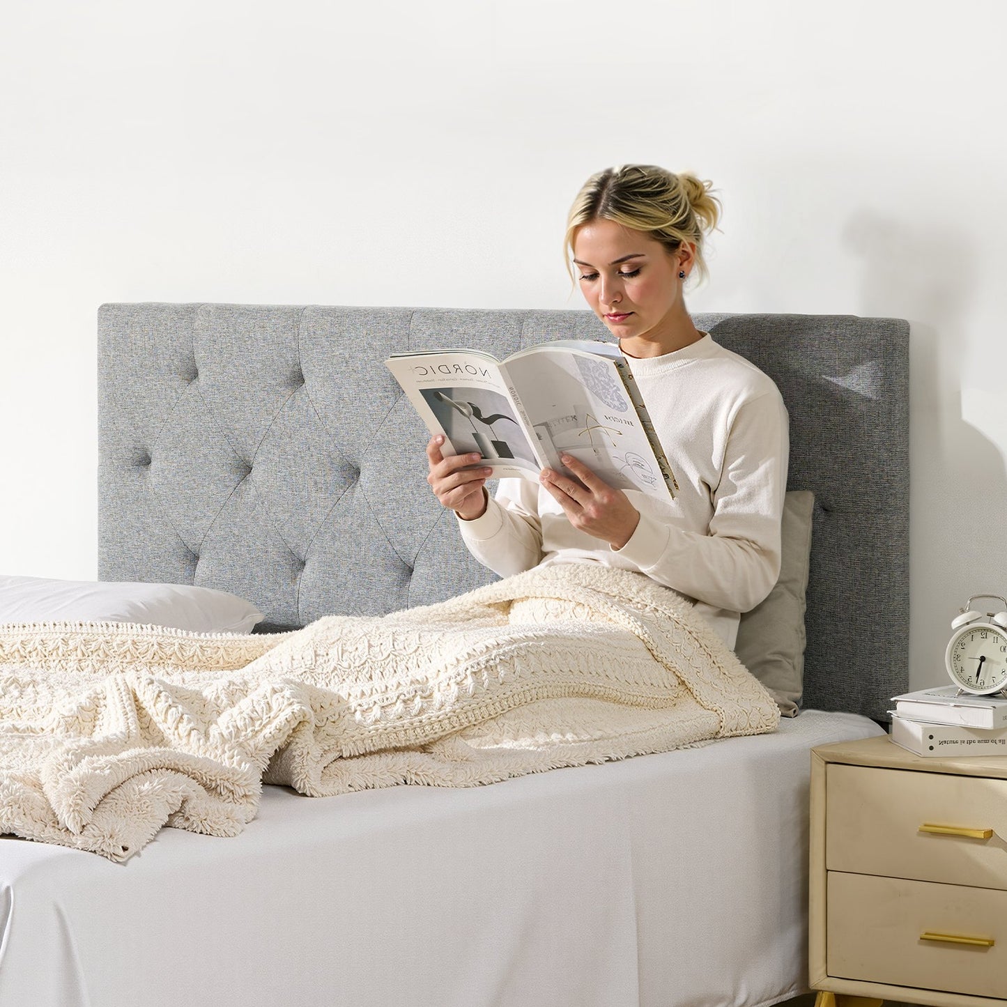Headboard Full Size Headboard With Adjustable Height Comfortable