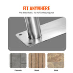 Pool Handrail 2 Pcs 55 X 32 Inch Stainless Steel With Base Plate For