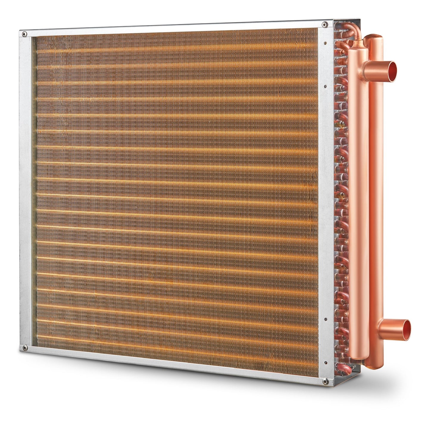 20X 20 Heat Exchanger Water To Air 3-Row 3/8 Copper Ports 242 Fins