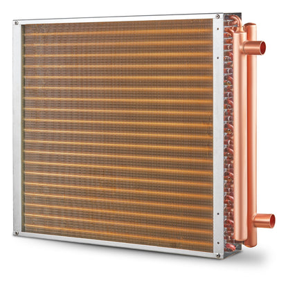 20X 20 Heat Exchanger Water To Air 3-Row 3/8 Copper Ports 242 Fins