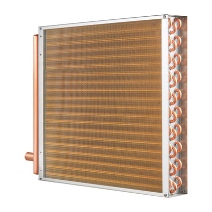 20X 20 Heat Exchanger Water To Air 3-Row 3/8 Copper Ports 242 Fins