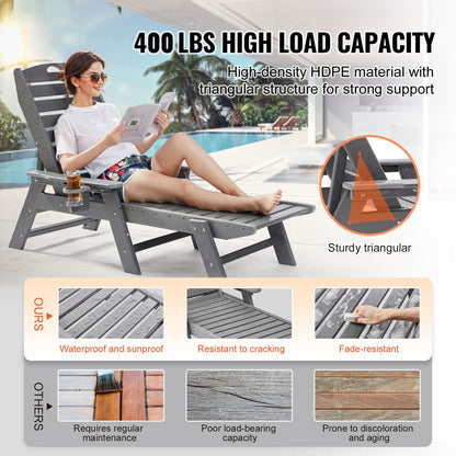 Outdoor Chaise Lounge 6 Position