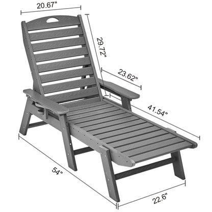 Outdoor Chaise Lounge 6 Position