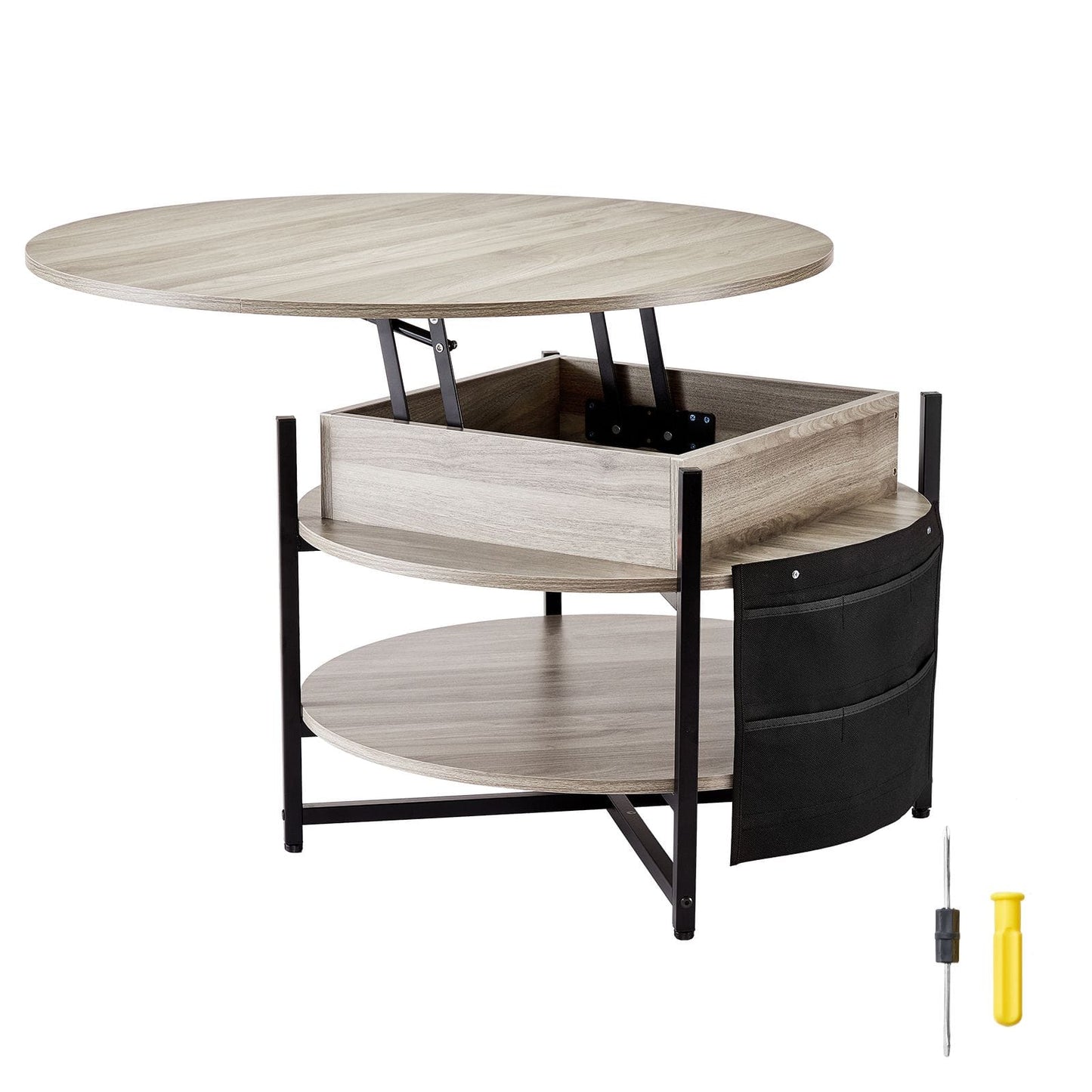 Round Coffee Table Adjustable Height