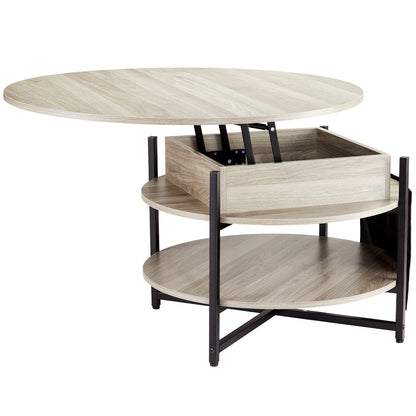 Round Coffee Table Adjustable Height