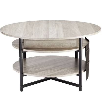 Round Coffee Table Adjustable Height