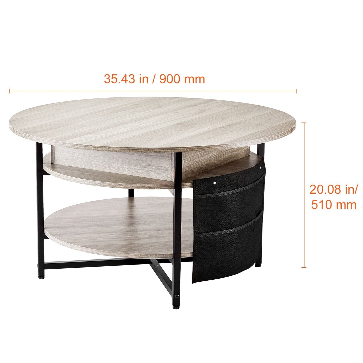 Round Coffee Table Adjustable Height