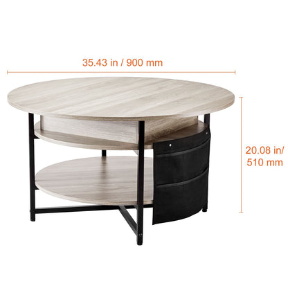 Round Coffee Table Adjustable Height