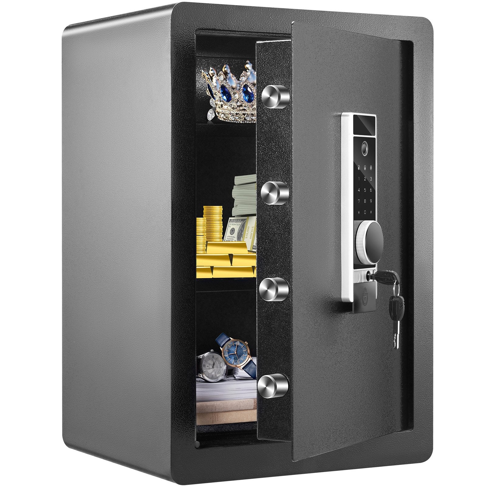 Safe 2.2 Cubic Feet Home Safe Steel For Cash Gold 15.75X13X23.6 Inch