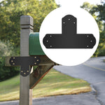 Black T Mending Plate T-Shape 8 Pcs 6 Flat Connector Post To Beam