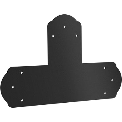 Black T Mending Plate T-Shape 8 Pcs 6 Flat Connector Post To Beam
