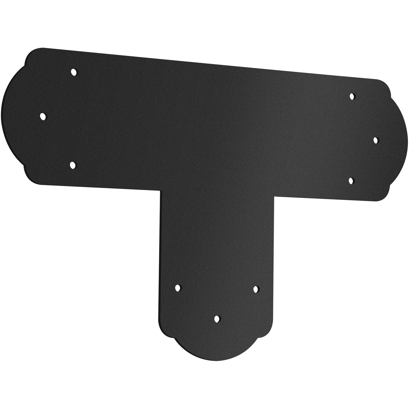 Black T Mending Plate T-Shape 8 Pcs 6 Flat Connector Post To Beam