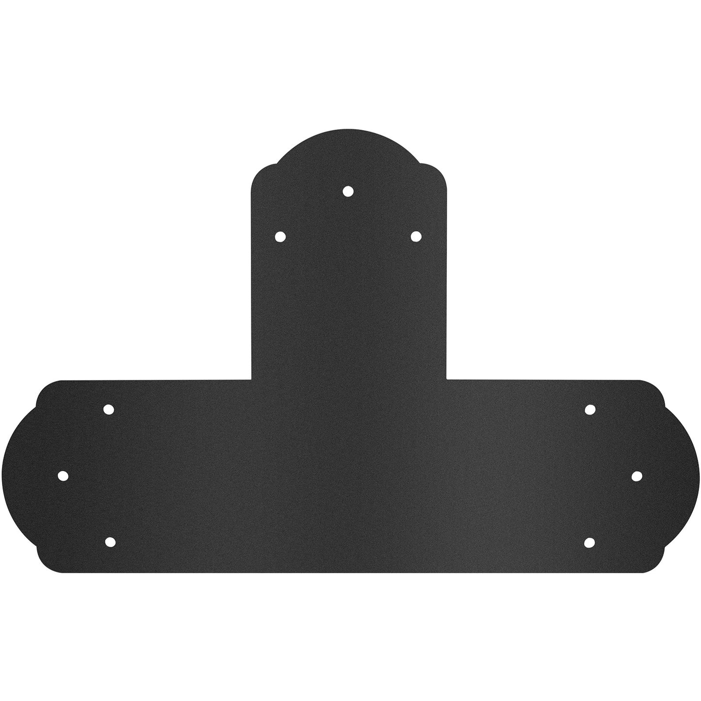 Black T Mending Plate T-Shape 8 Pcs 6 Flat Connector Post To Beam