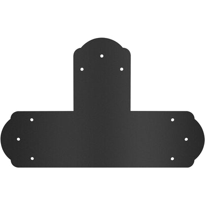Black T Mending Plate T-Shape 8 Pcs 6 Flat Connector Post To Beam