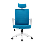 High Back Executive Pu Office Chair - Green Gas Lift Storage Fabric