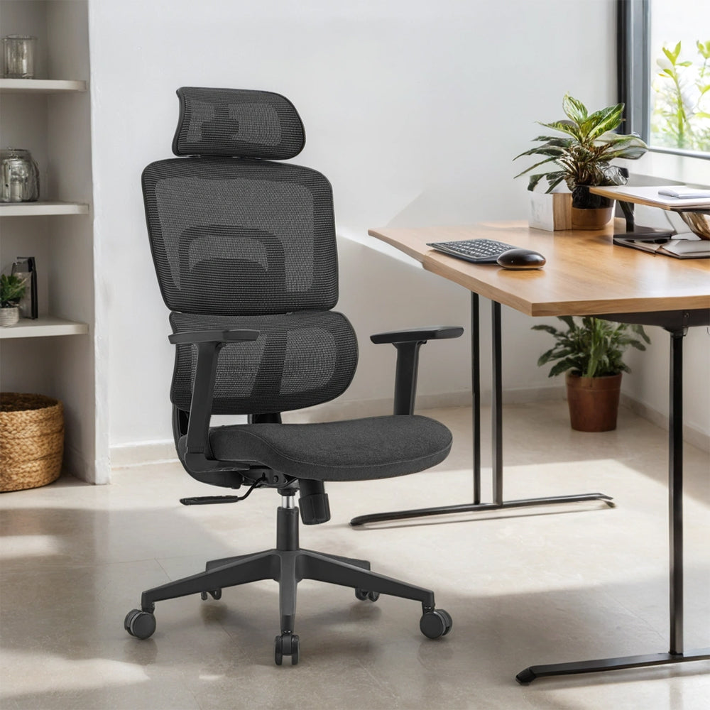High Back Ergomonic Mesh Office Chair Gas Lift Storage Fabric