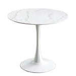 Celeste White Round Cafe Table