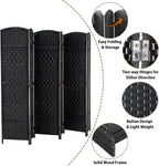 Portable Folding Room Divider Partition 6 Panel Privacy Screen